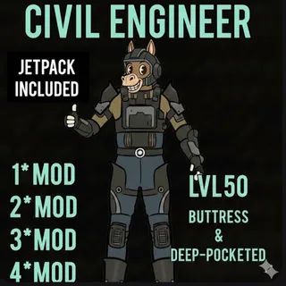 Civil Engineer Armor & Mods Fallout 76 - PS4