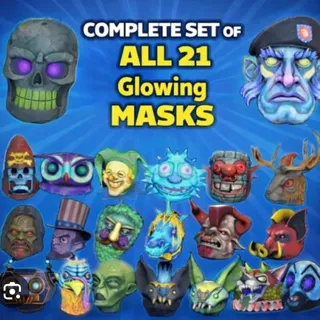 full set of glowing mask