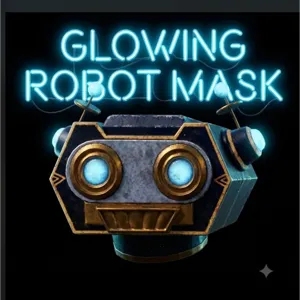 glowing robot mask