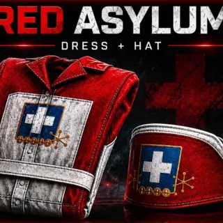 Red Asylum Dress and Hat