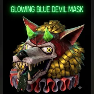 Glowing Blue Devil Mask
