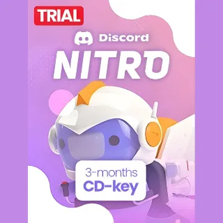 Discord Nitro 3 Months Trial Subscription CD Key