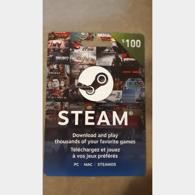 $100.00 CAD Steam Gift Card Instant Delivery - Steam ...