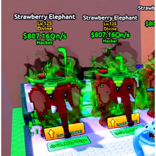 2X HACKER STRAWBERRY ELEPHANT ( max lvl ) - Escape Tsunami For Brainrots!