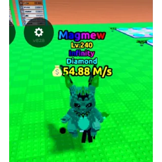 2x DIAMOND MAGMEW ( LVL 230 PLUS ) - Escape Tsunami For Brainrots!