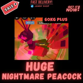 HUGE NIGHTMARE PEACOCK 60kg plus!