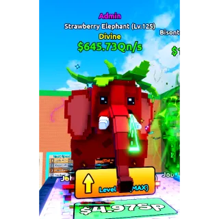 2x ADMIN STRAWBERRY ELEPHANTS ( MAX LVL! ) - Escape Tsunami For Brainrots!