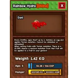 RAINBOW HATCHED HYDRA | GROW A GARDEN