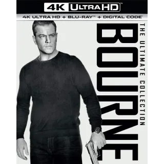 The Bourne Ultimate Collection (5 Movies) / Single Code / USA / 4K / MA / Ports