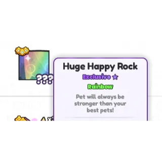 Rainbow Huge Happy Rock