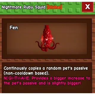 60-61KG HUGE NIGHTMARE RUBY SQUID