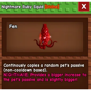 60-61KG HUGE NIGHTMARE RUBY SQUID