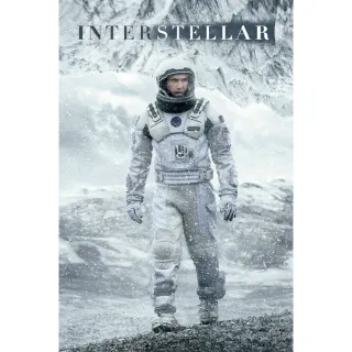 Interstellar Vudu 4K UHD or iTunes 4K UHD