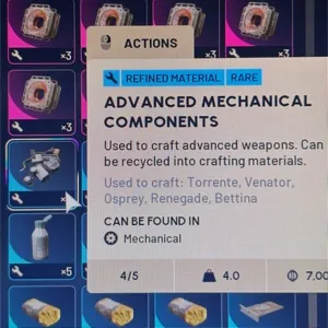 Advanced mechanical components x50