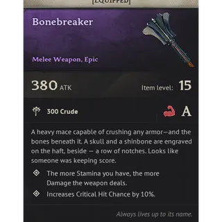 WINDROSE | LvL 15 Bonebreaker EPIC