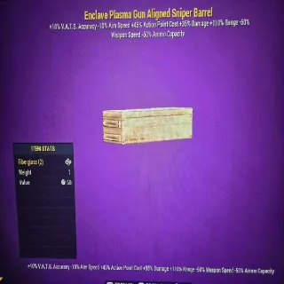 Enclave Plasma Gun Aligned Sniper Barrel