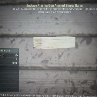 Enclave Plasma Gun Aligned Sniper Barrel Mod