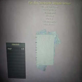 Alien Disintegrator Automatic Receiver Plan