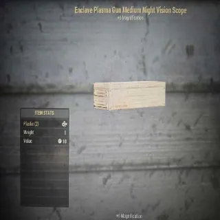 Enclave Plasma Gun Medium Night Vision Scope Mod