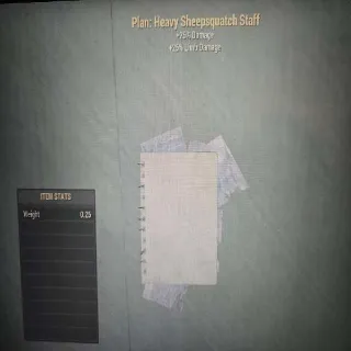 Heavy Sheepsquatch Staff Plan
