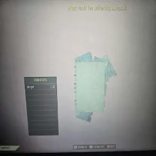 Vault Tec University Jumpsuit Plan