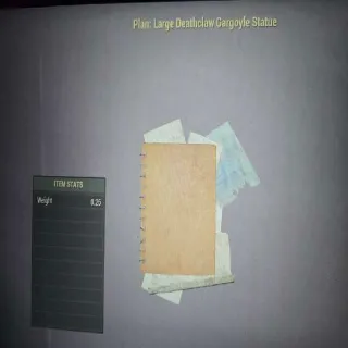 Large Deathclaw Gargoyle Statue Plan