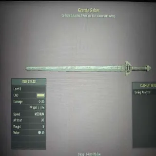 Grants Saber Misc Weapon