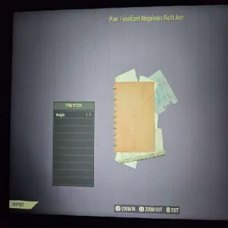 Fossilized Megalonyx Right Arm Plan