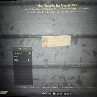 Enclave Plasma Gun True Automatic Barrel Mod