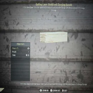 Gatling Laser Stabilized Charging Barrel Mod