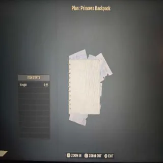 Princess Backpack Plan