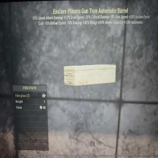 Enclave Plasma Gun True Automatic Barrel Mod