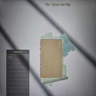 Tycoon Lake Sign Plan