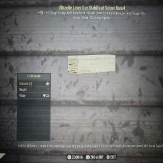 Ultracite Laser Gun Stabilized Sniper Barrel Mod