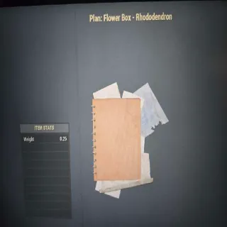 Flower Box - Rhododendron Plan