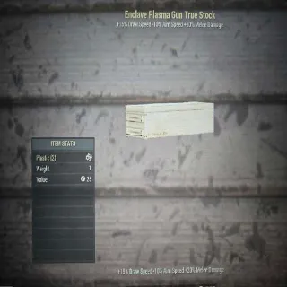 Enclave Plasma Gun True Stock Mod