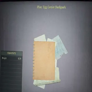 Egg Carrier Backpack Plan