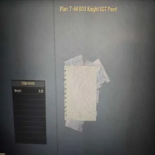 T-60 BOS Knight SGT Paint