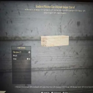 Enclave Plasma Gun Aligned Sniper Barrel Mod