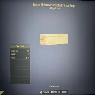 Enclave Plasma Gun Short Night Vision Scope Mod