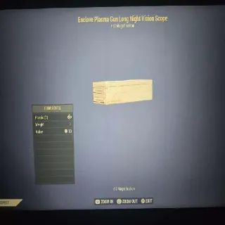 Enclave Plasma Gun Long Night Vision Scope Mod