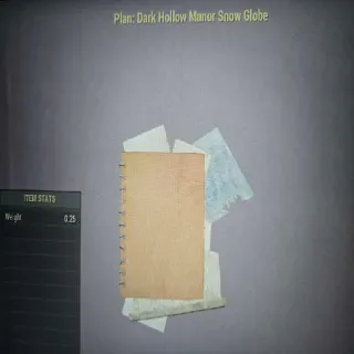 Dark Hollow Manor Snow Globe Plan