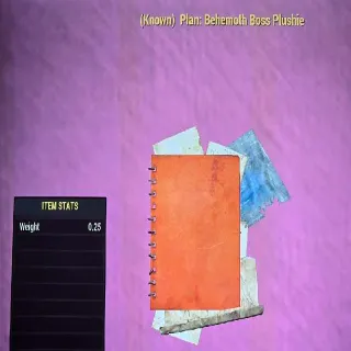 Behemoth Boss Plushie Plan