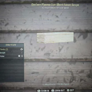Enclave Plasma Gun Short Recon Scope Mod