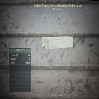 Enclave Plasma Gun Medium Night Vision Scope Mod