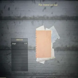 Severed Lost Hand Plan