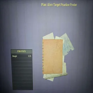 Alien Target Practice Poster Plan