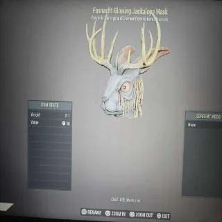 Glowing Jackalope Mask