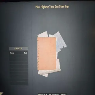 Highway Town Gun Store Sign Plan