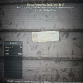 Enclave Plasma Gun Aligned Sniper Barrel Mod